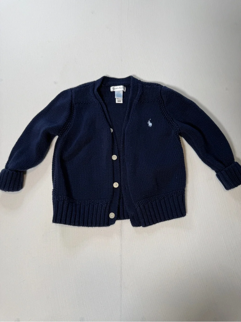Ralph Lauren Navy Knit Cardigan for Kids